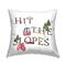 Stupell Industries Hit The Slopes Winter Sports Motivating Phrase Throw Pillow, 18" x 18"